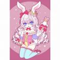ゴゴ　ポストカード　白雪姫ちゃん・うさみみのすがた