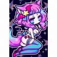 ゴゴ　ポストカード　ヴァンパイアプリンセスちゃん・きつねのすがた