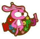 コンちゃんラバーストラップ　「Happy!」